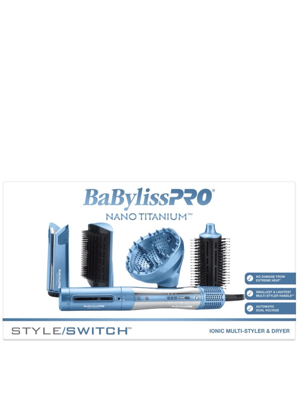 BaByliss Nano Titanium Blue Multi-Styler & Dryer